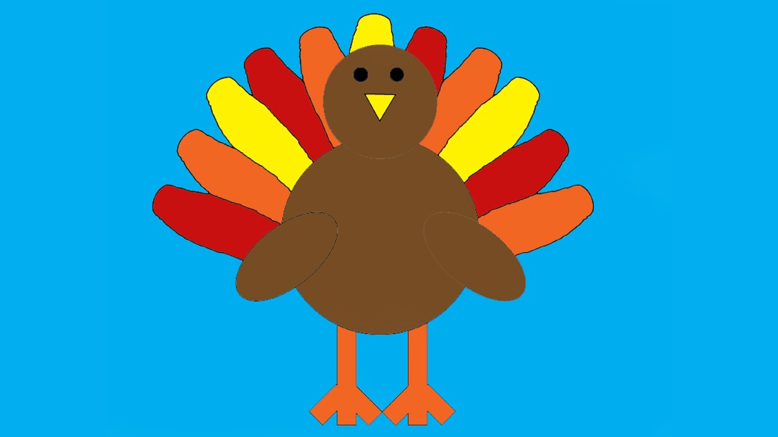 10 Printable Turkey Feather Template And Clipart For Thanksgiving Just Free Slide