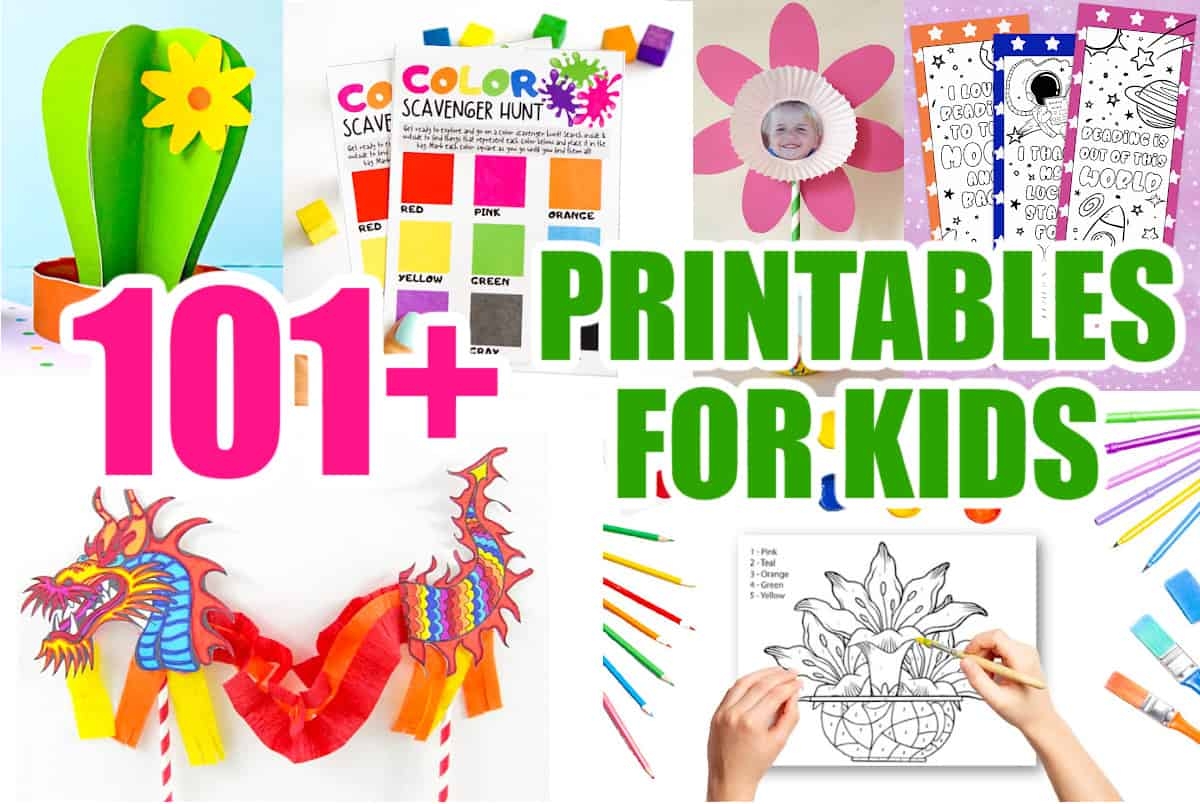 101 Free Printables For Kids Crafts Puzzles Games More