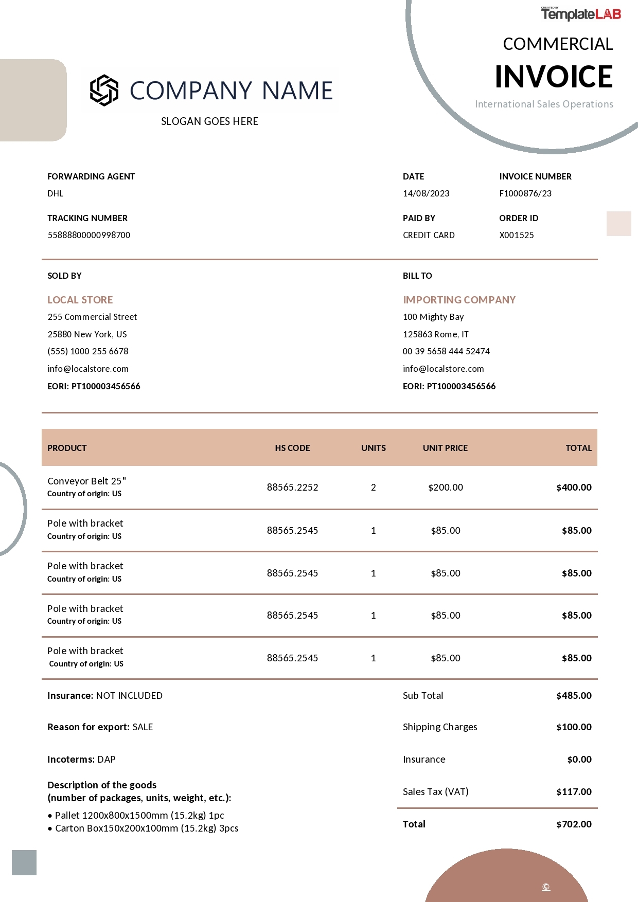 15 Printable Free Invoice Templates Excel Doc PDF 