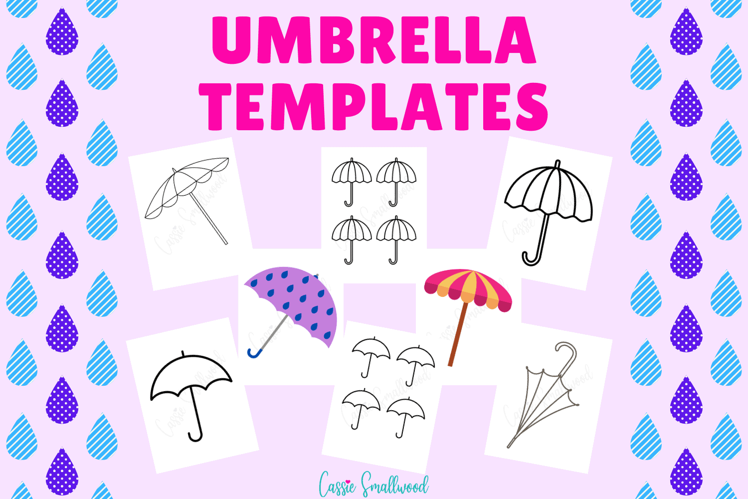 15 Unique Umbrella Templates Free Printables Cassie Smallwood
