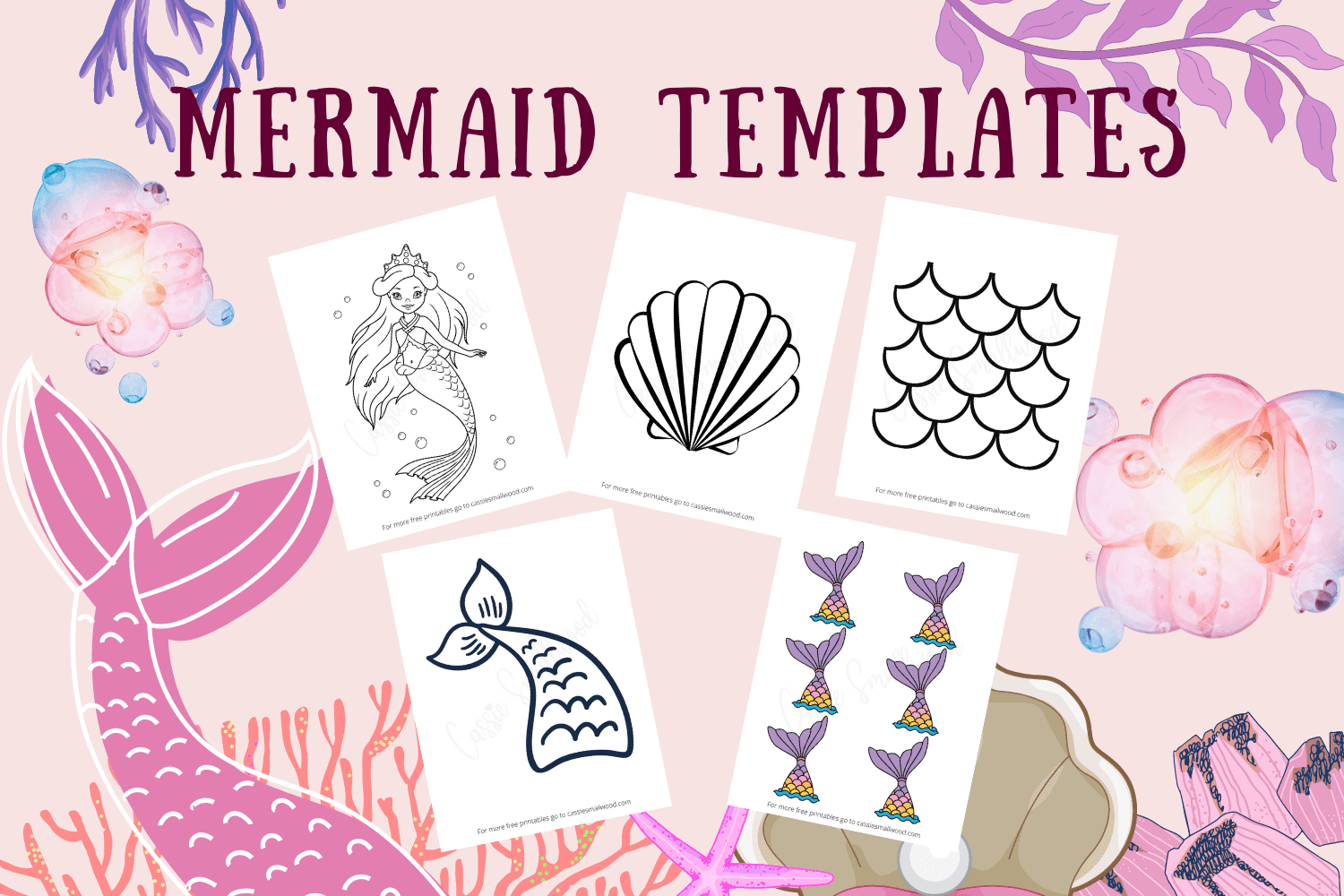 17 Cute Mermaid Templates Cassie Smallwood