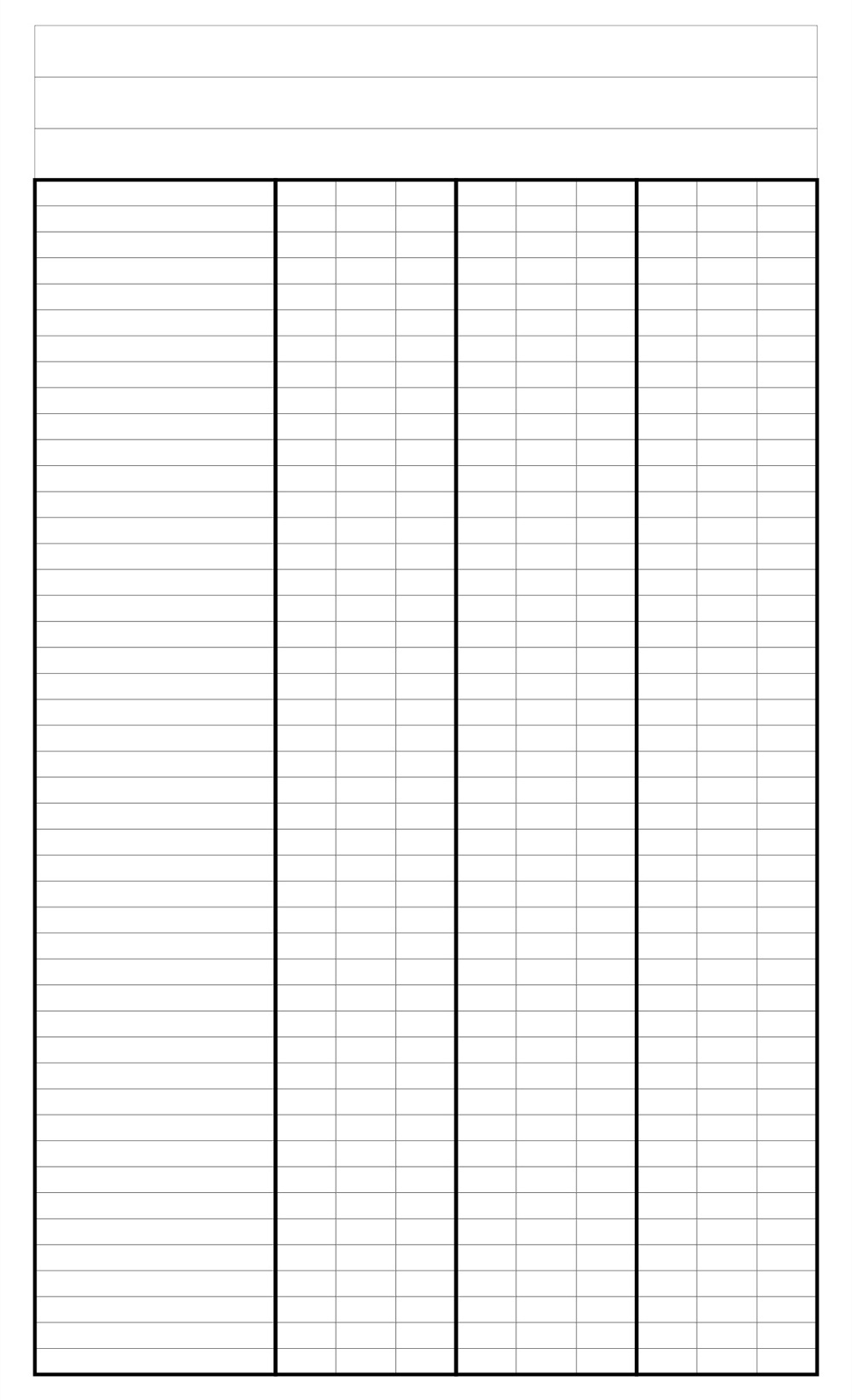 25 Free Printable Columns And Rows PDF Templates American Templates