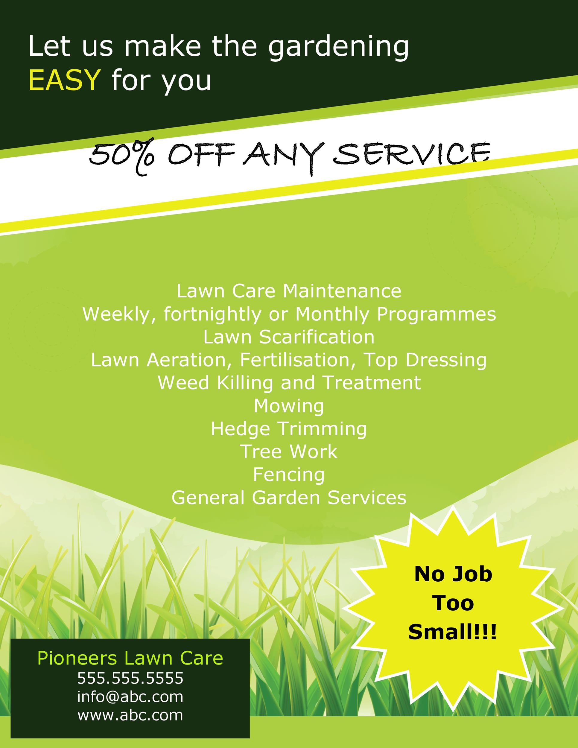 30 Free Lawn Care Flyer Templates Lawn Mower Flyers TemplateLab