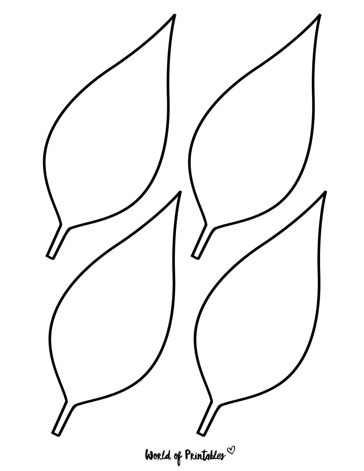 37 Printable Leaf Templates Outlines Shapes Free World Of Printables