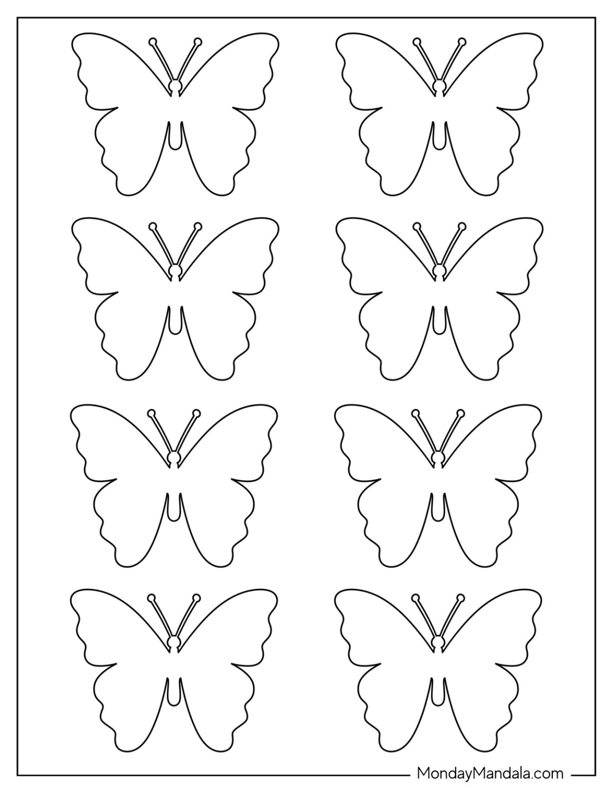 Free Printable 3d Butterfly Template