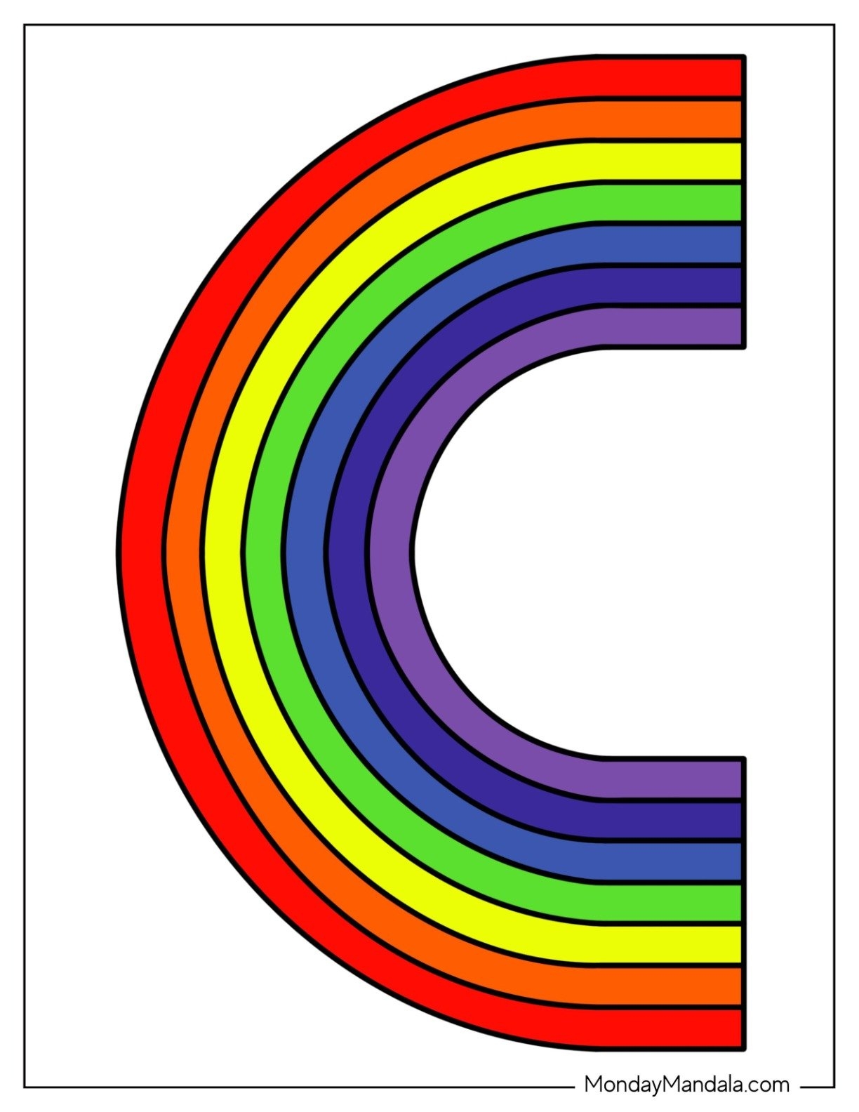 43 Rainbow Templates Free PDF Printables 