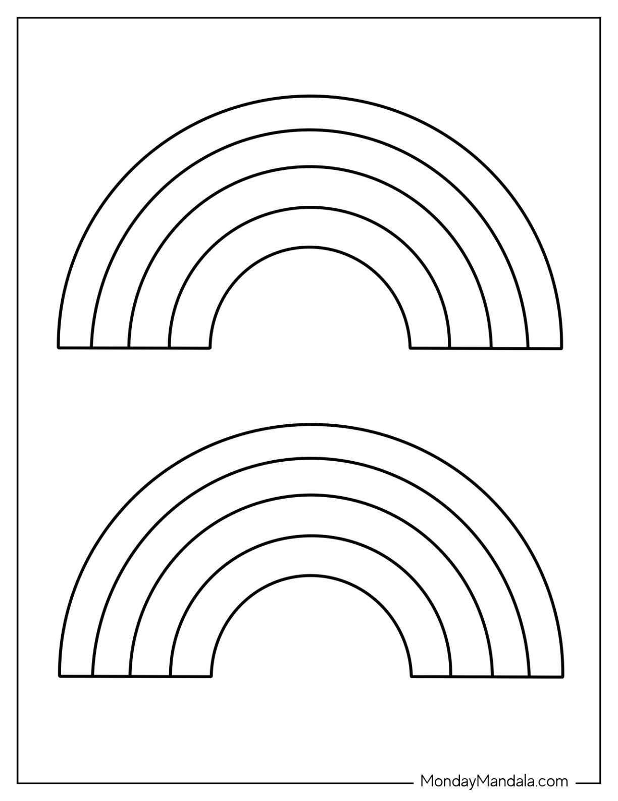 43 Rainbow Templates Free PDF Printables 