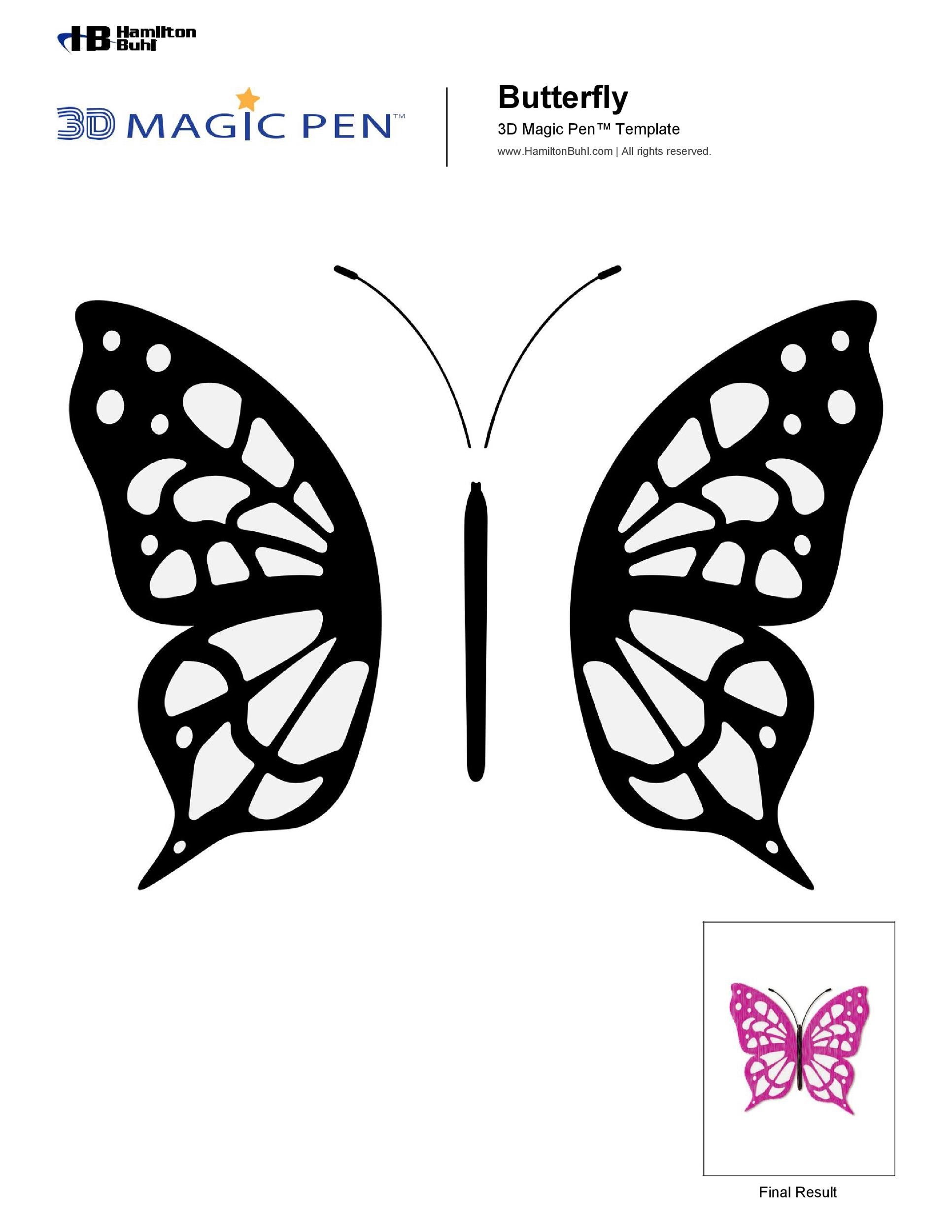 Printable Butterfly Template Free