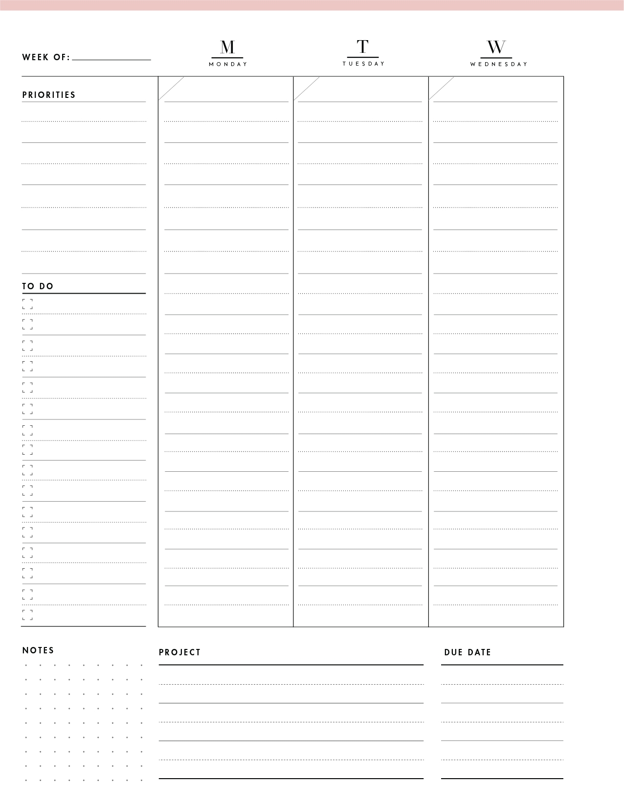 Free Schedule Template Printable