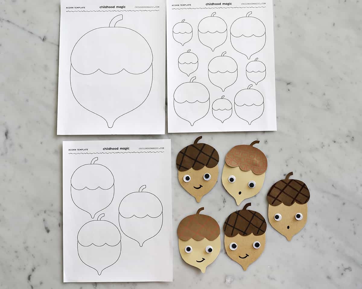 Acorn Template Free Printable Childhood Magic