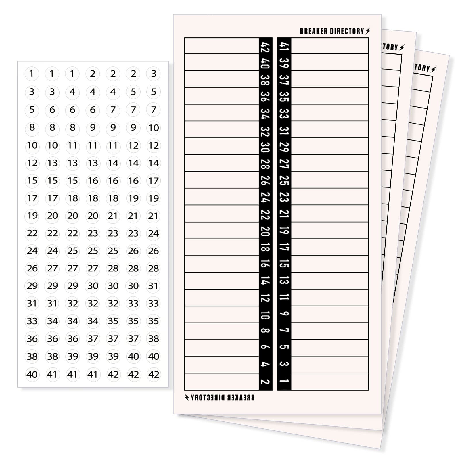 Amazon Grevosea 4 Sheets Breaker Panel Labels Electrical Panel Labels Waterproof Circuit Breaker Labels With Number Stickers Electrical Sticker Number Directory For House Or Commercial Use Office Products