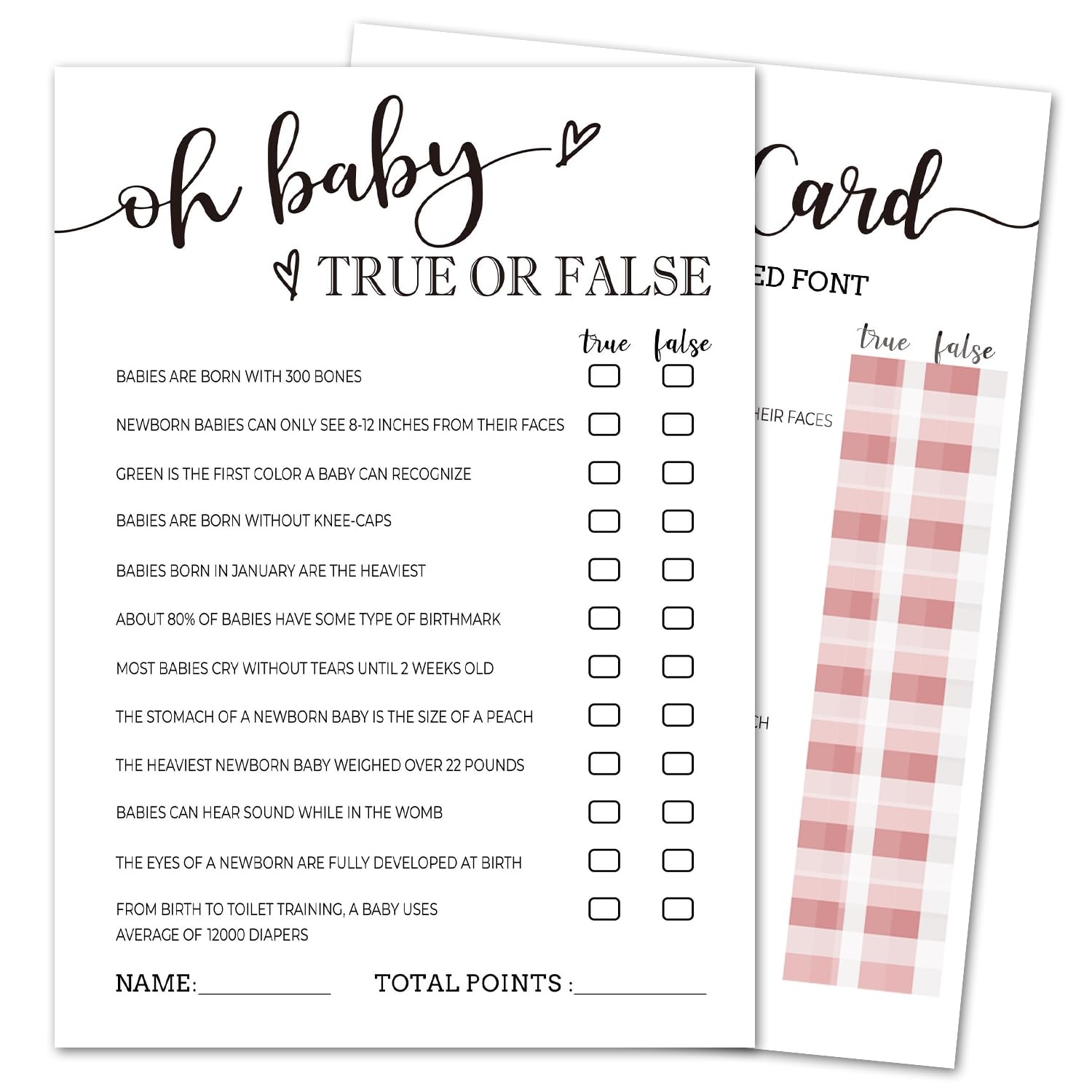 Free Printable Gender Reveal Game Templates