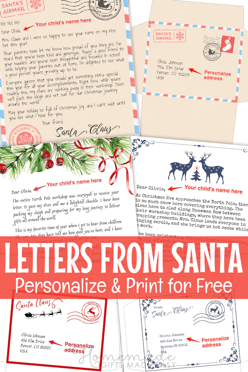 Free Letter From Santa Printable Template