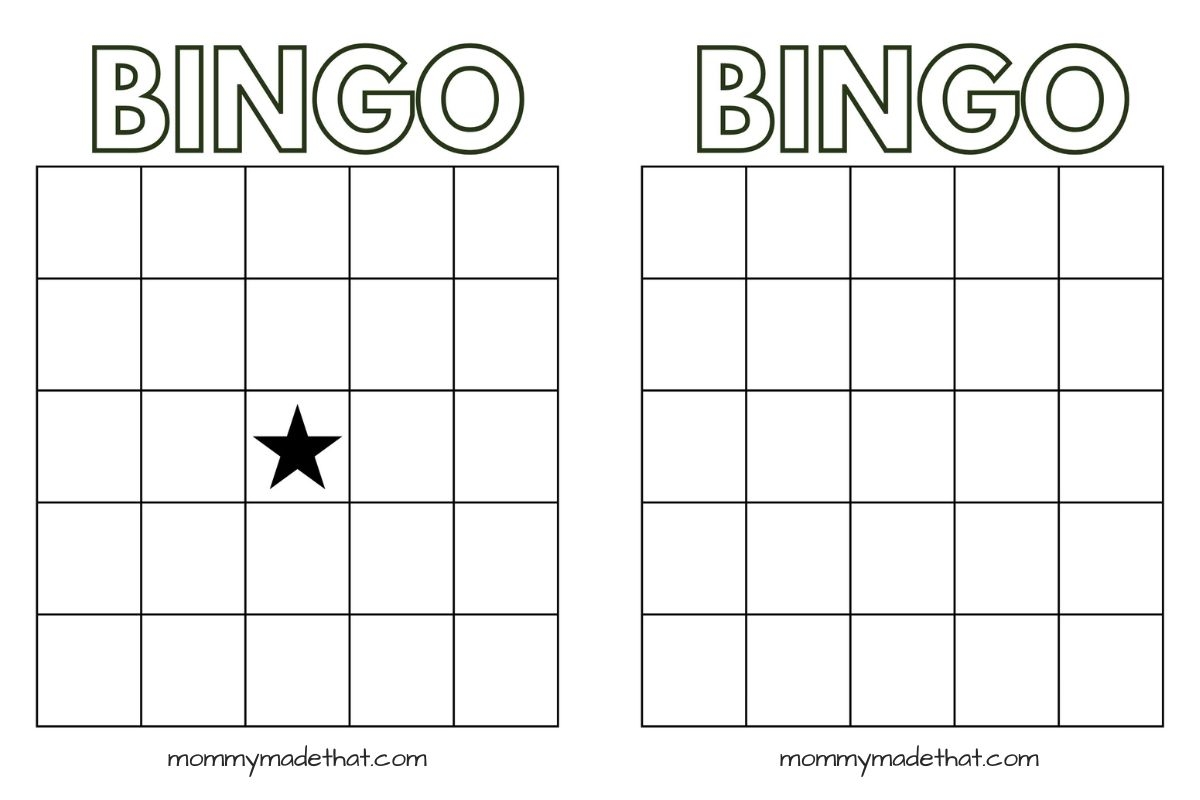 Bingo Card Templates Free Printables Worksheets Library