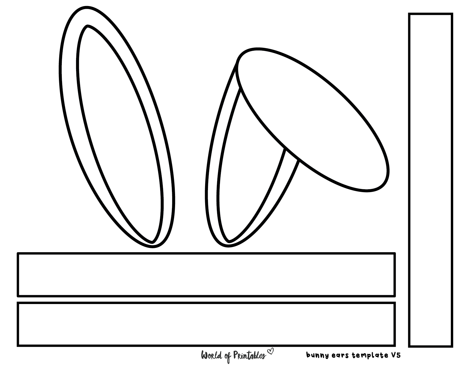 Bunny Ears Template 30 Printable Bunny Ears Outlines To Cut Out