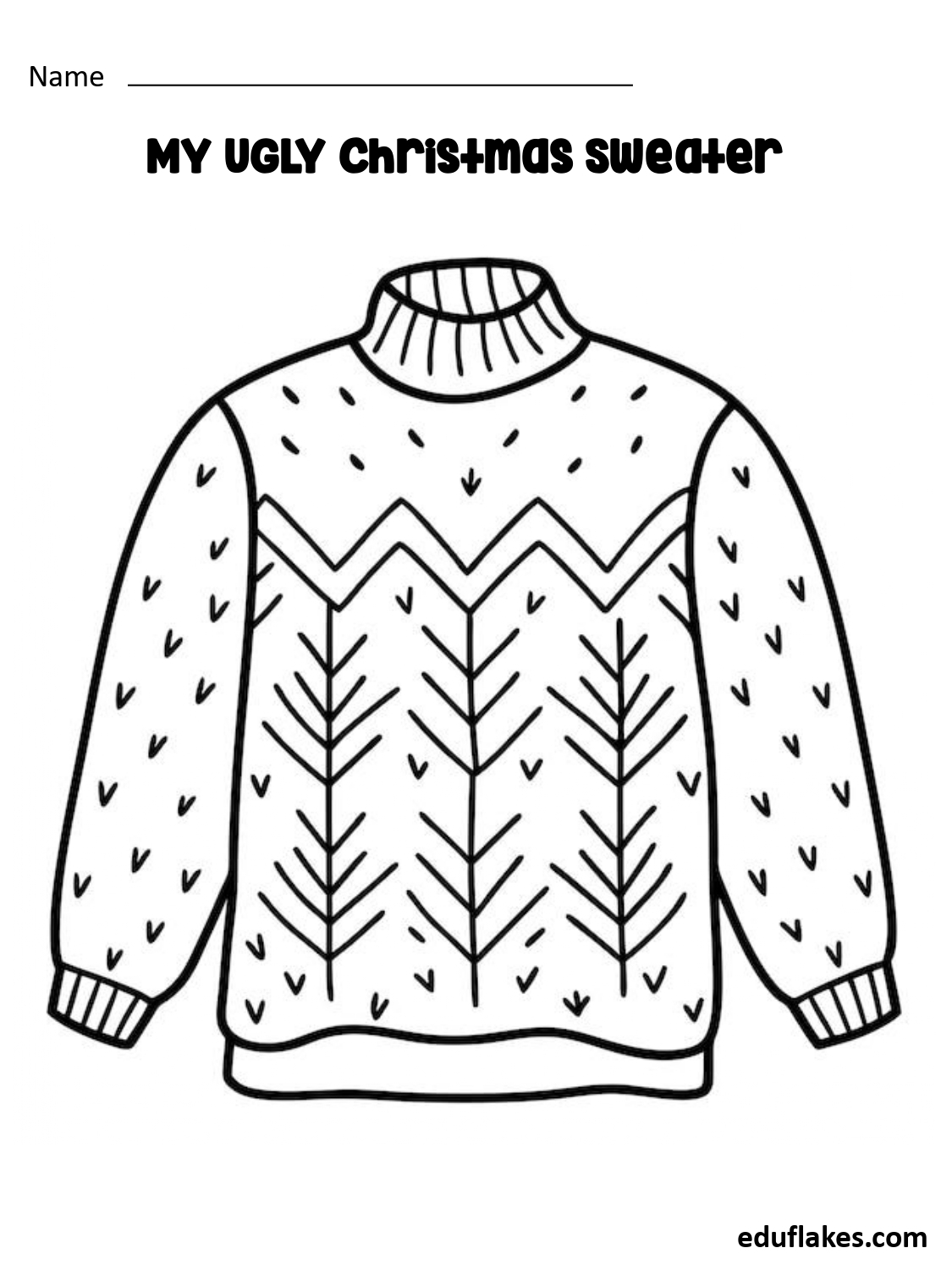 Free Printable Sweater Template