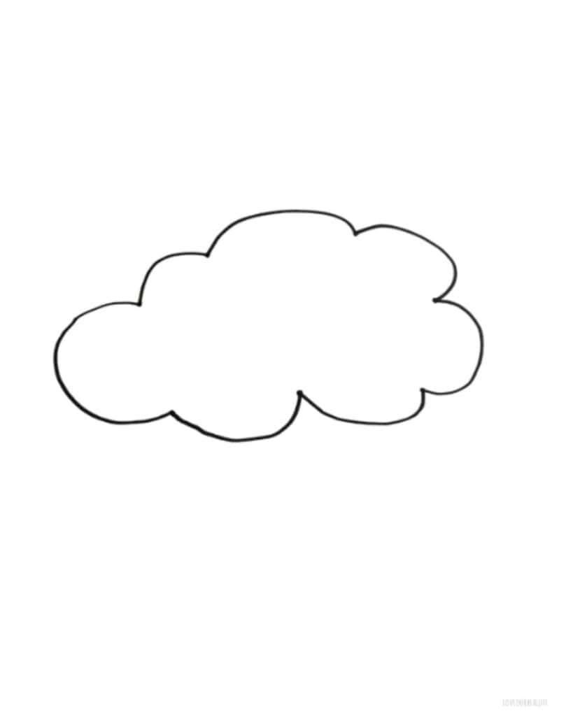 Cloud Stencil Printable Printable Party Favors
