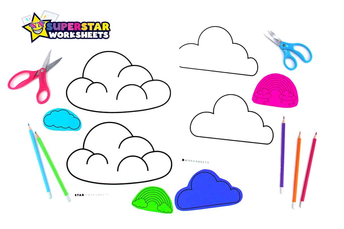 Cloud Template Superstar Worksheets
