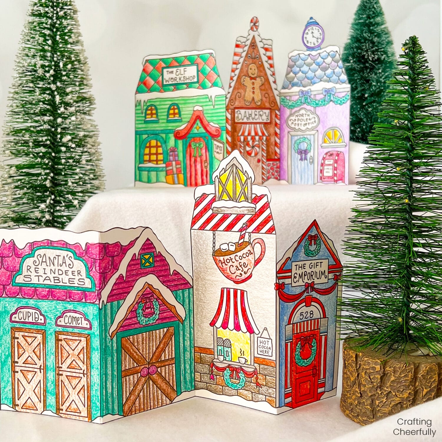 Printable Paper Village Template