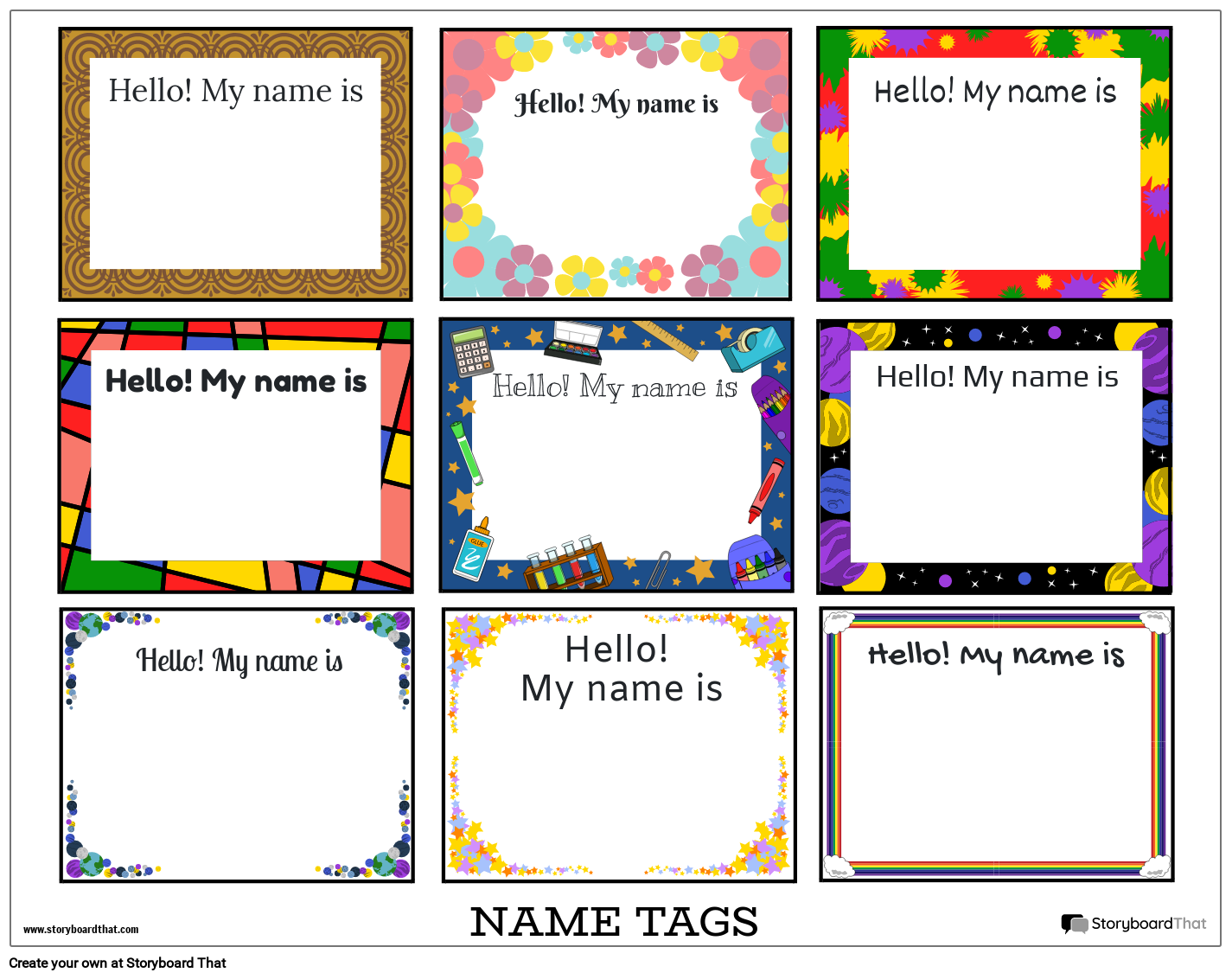 Free Printable Name Badge Templates
