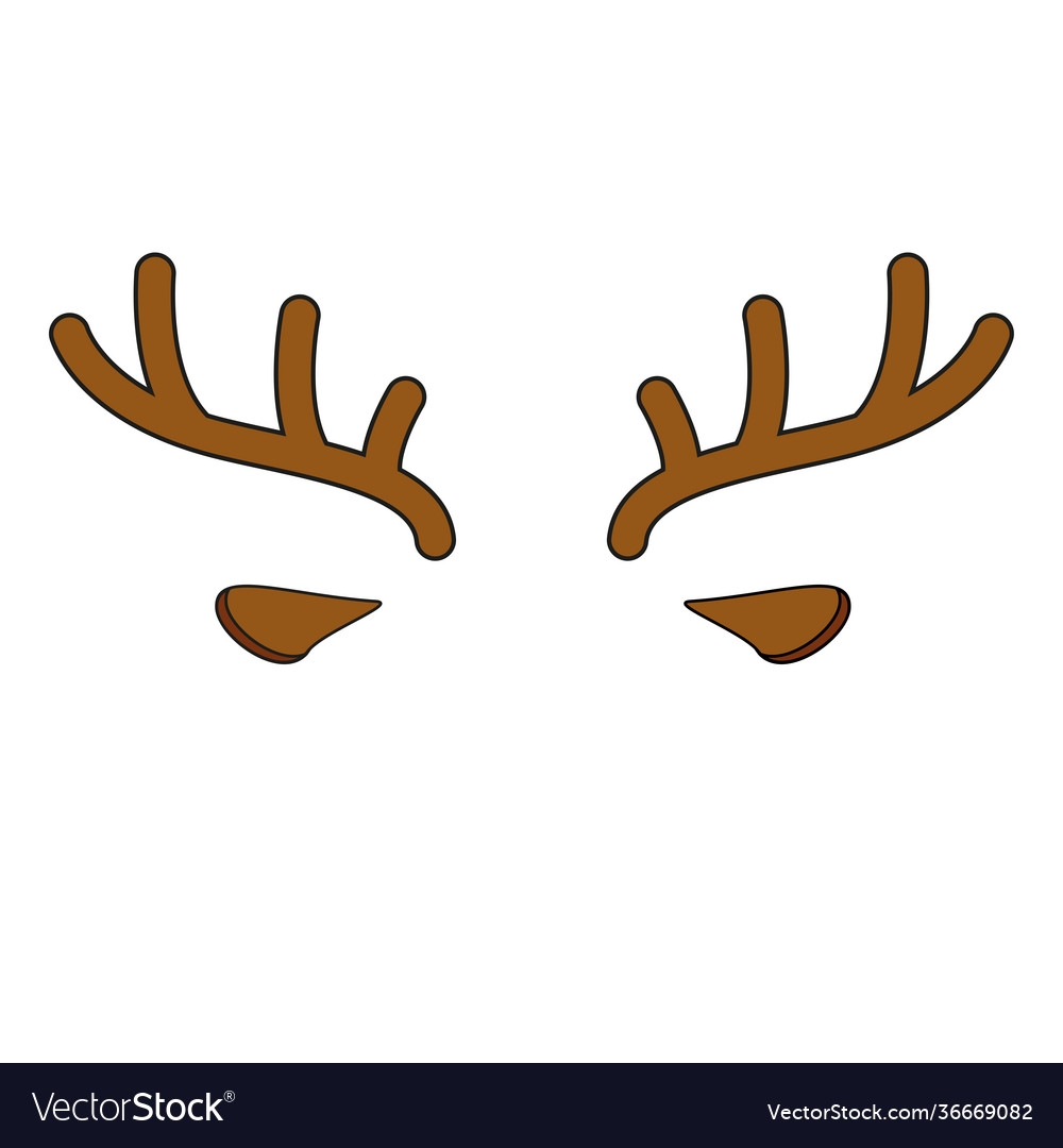 Deer Antlers Logo Template Design Royalty Free Vector Image