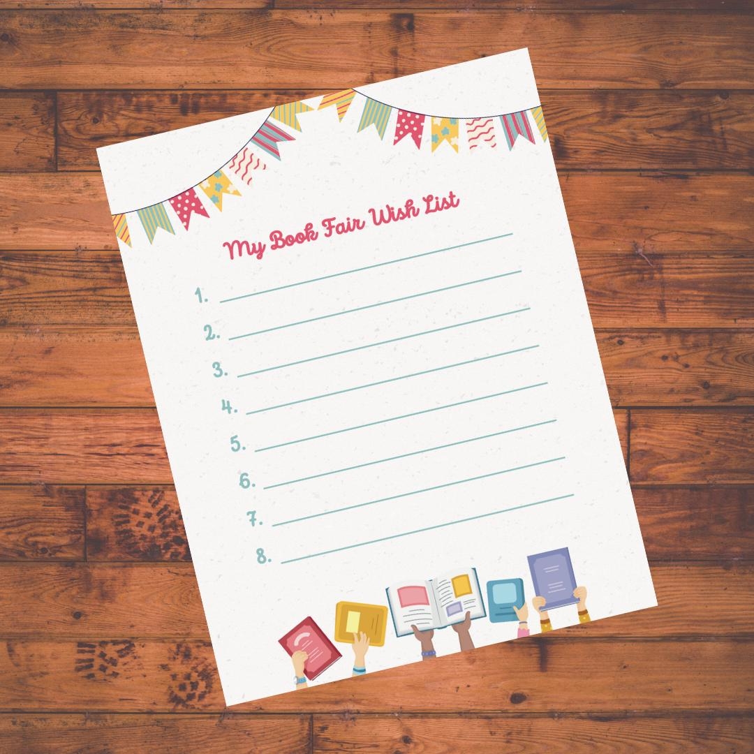 Digital Book Fair Wish List Etsy