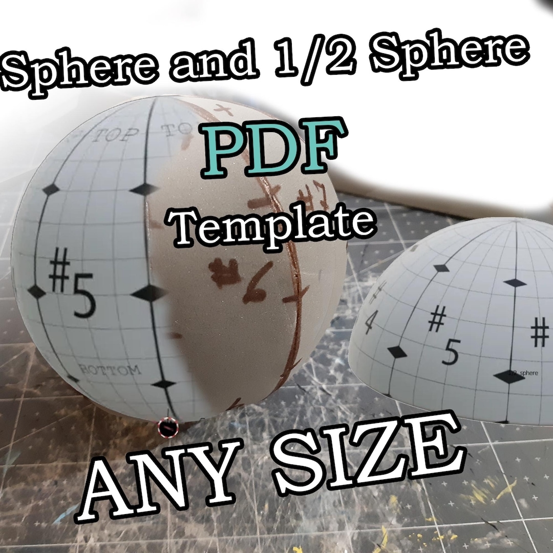 Digital Download Sphere Half Sphere Template Printable PDF PDF Instructions Etsy