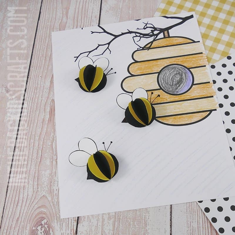 DIY Beehive Craft For Kids with Free Printable In The Bag Kids Crafts