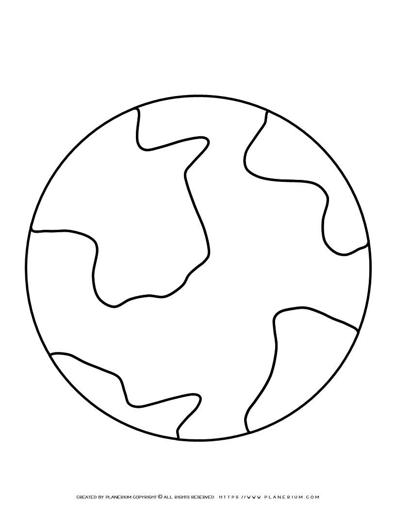 Earth Outline Template Planerium