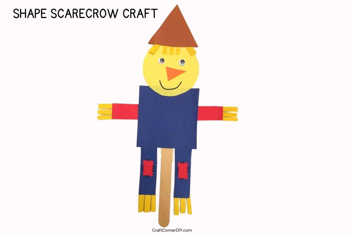 Easy Shape Scarecrow Craft For Kids Craft Corner DIY