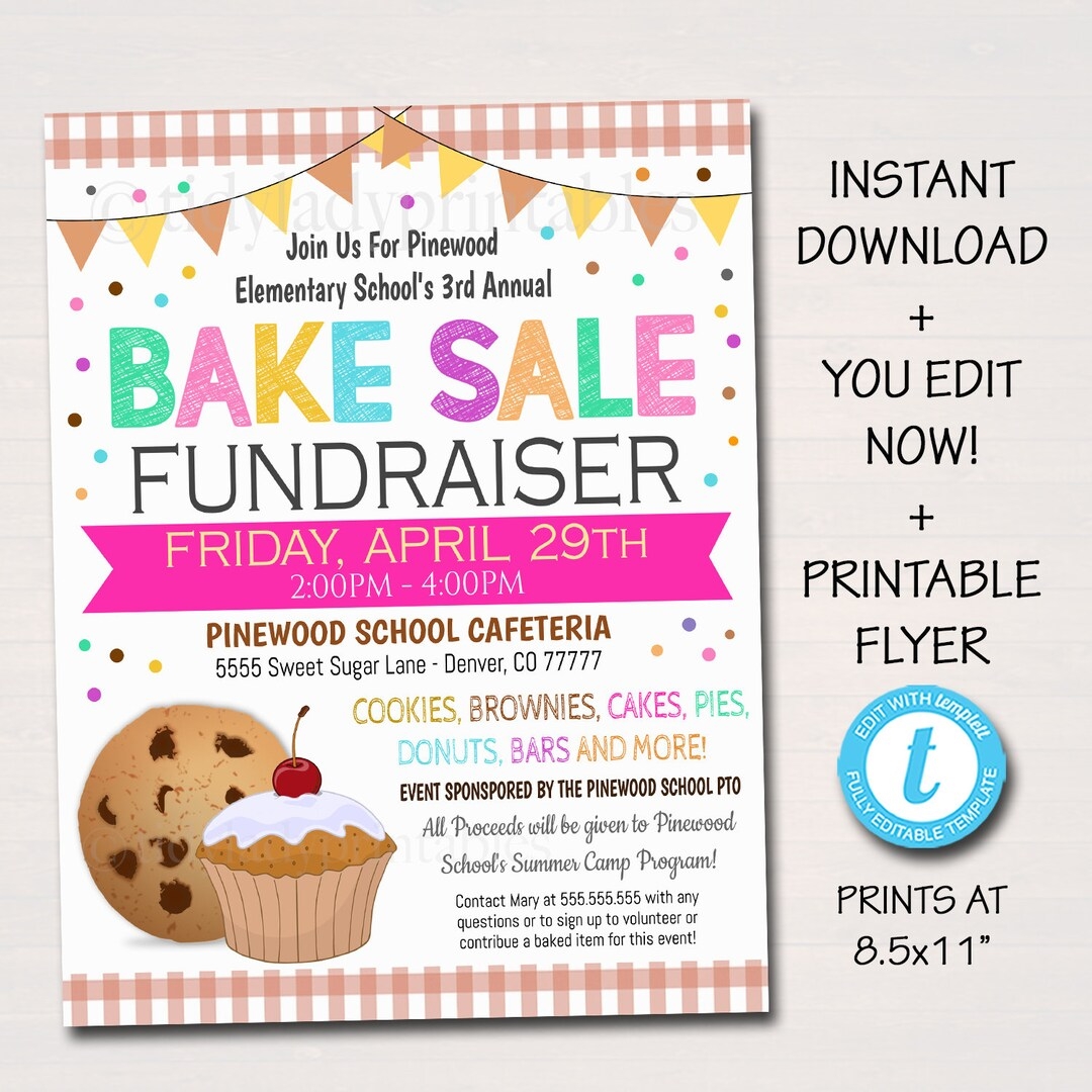 Free Printable Bake Sale Flyer Template