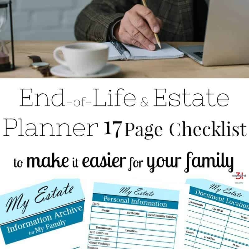 Free Printable End Of Life Planner Template