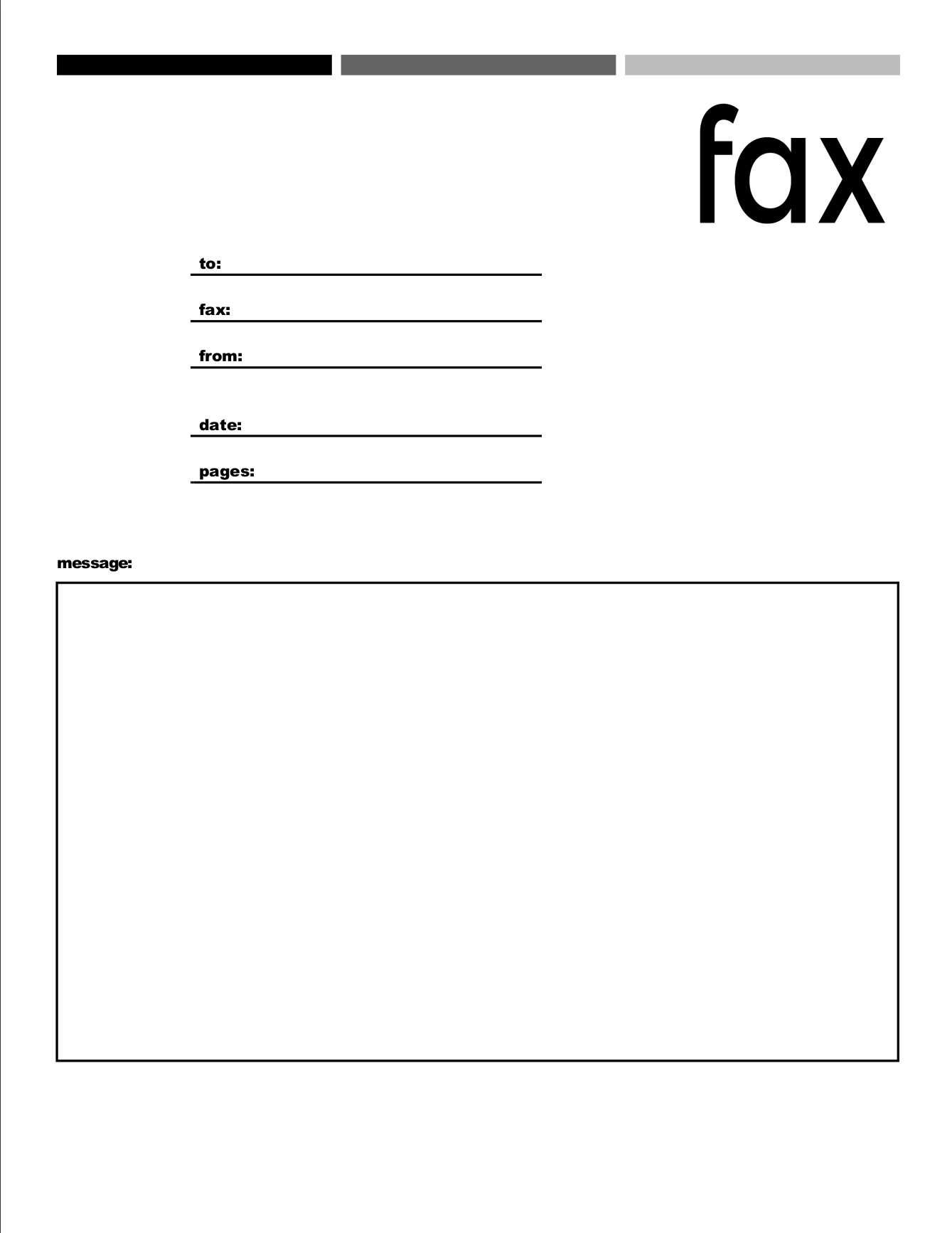 Fax Cover New Arrivals Letter