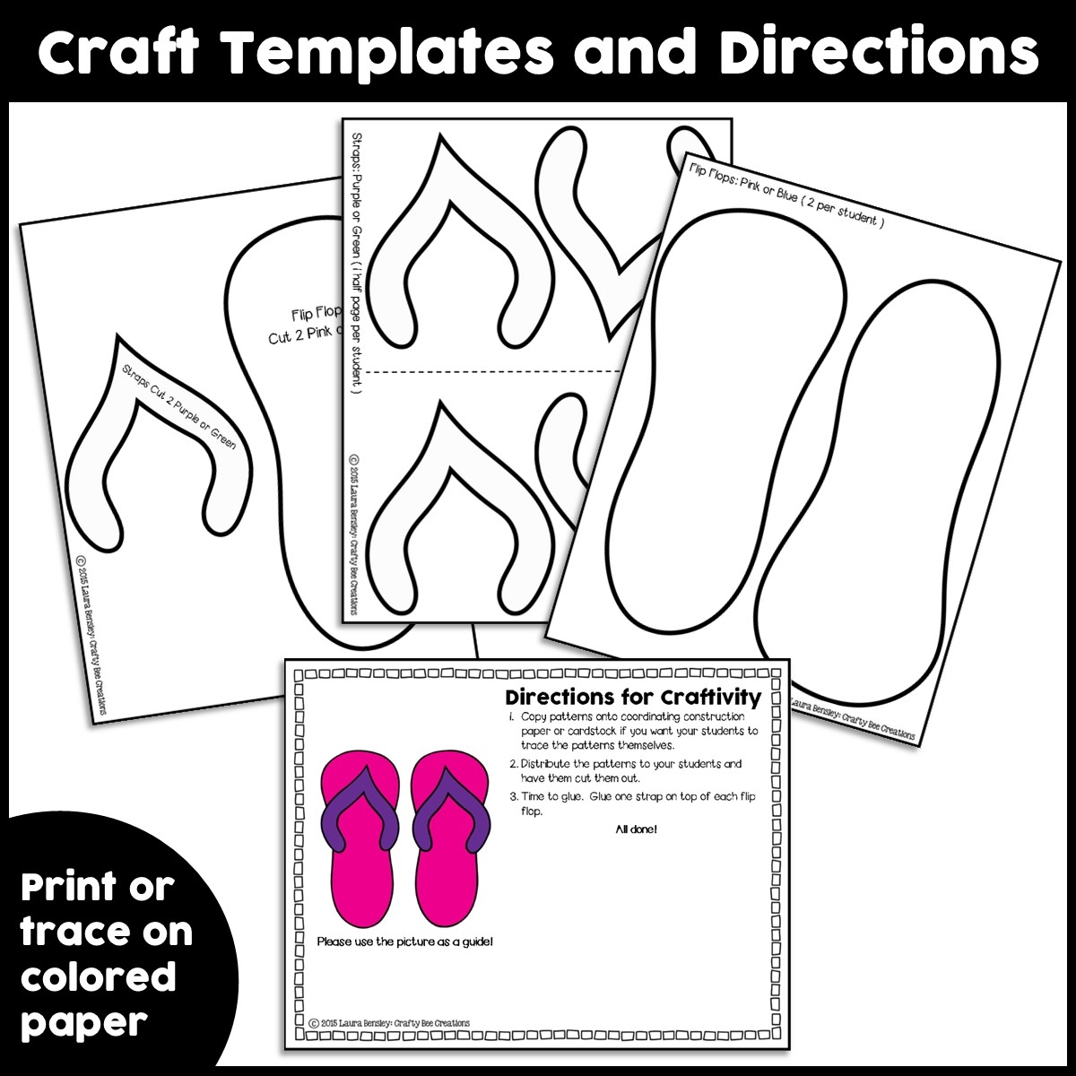 Free Printable Flip Flop Template Printable
