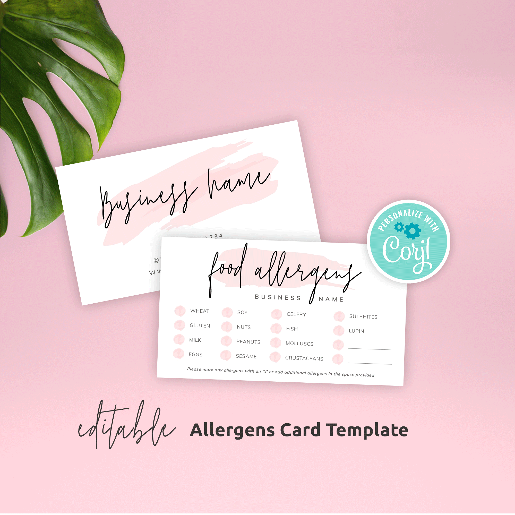 Free Printable Allergy Card Template