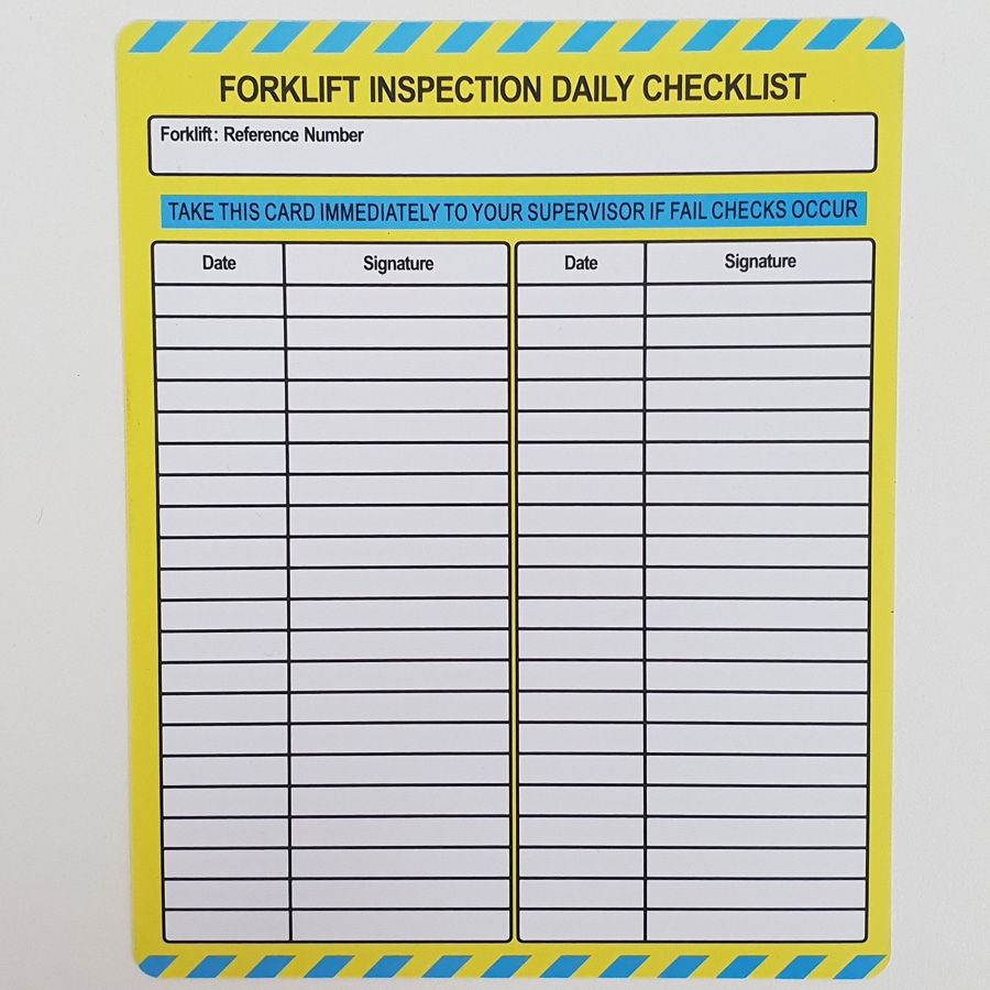 Forklift Inspection Tag Kit Complete Scaffold