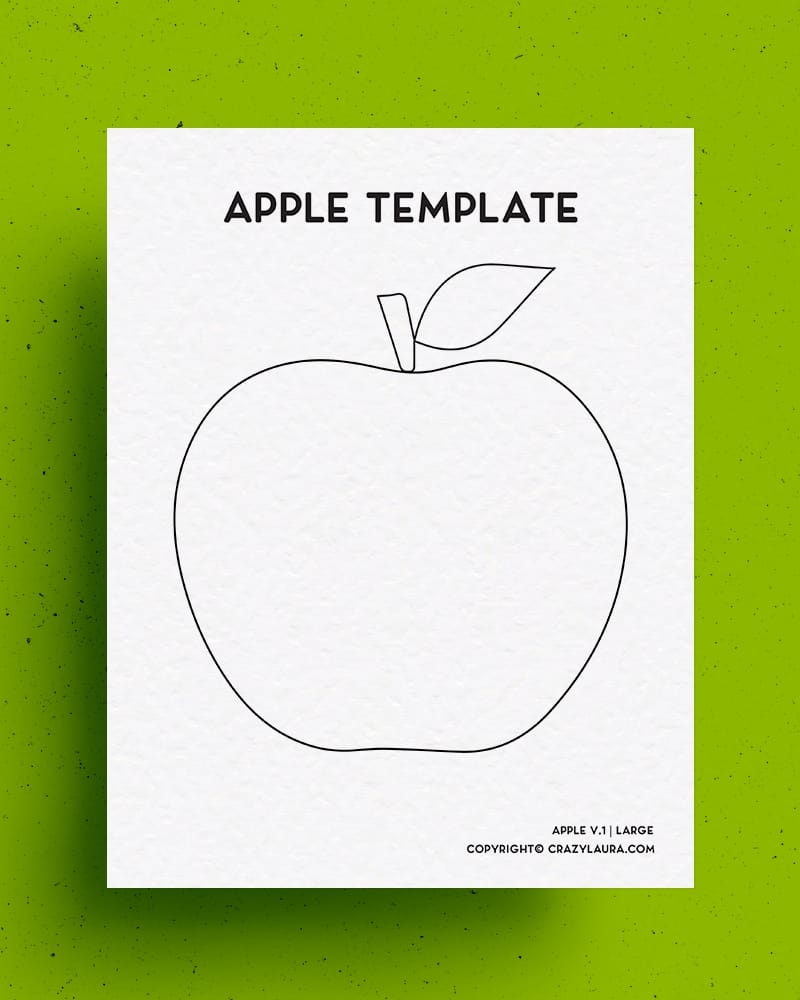 Free Printable Apple Template Pdf