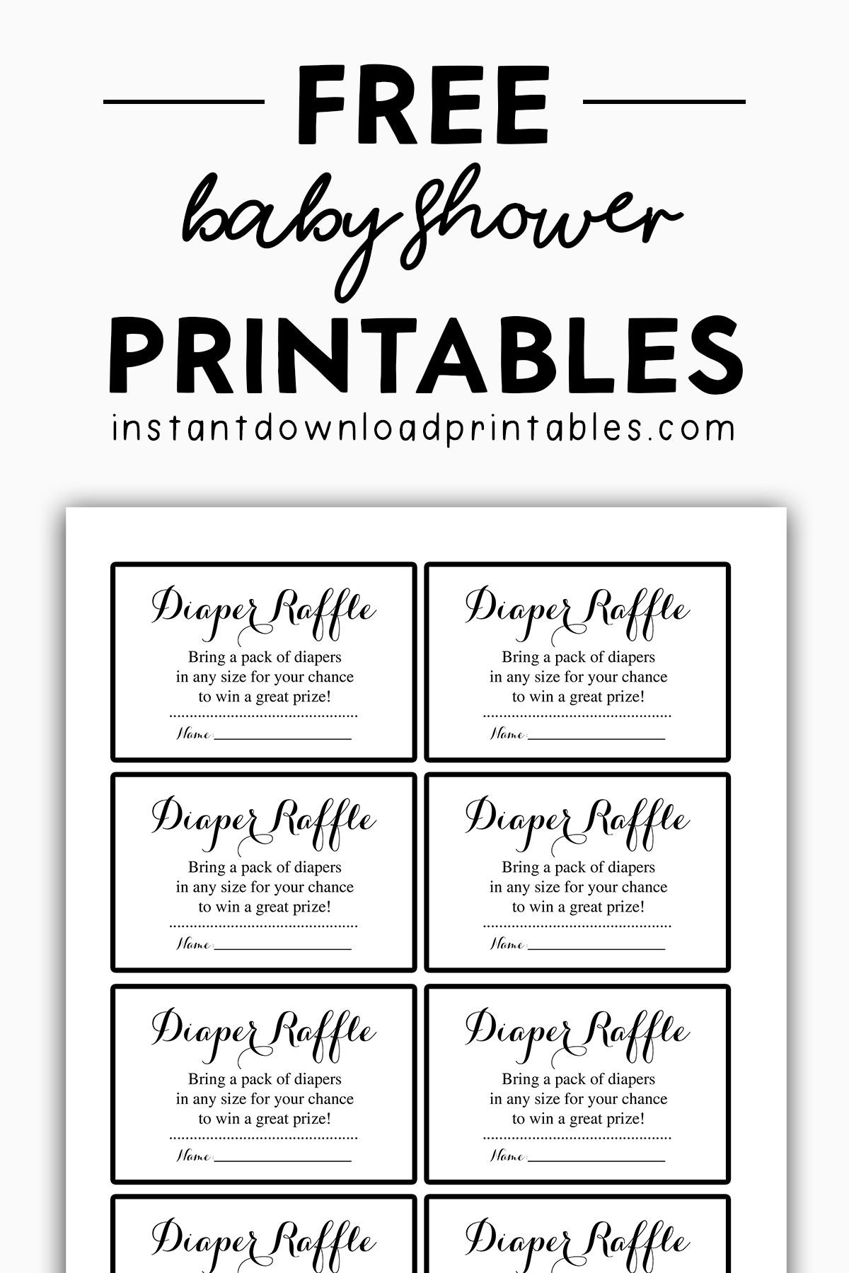 Free Printable Raffle Entry Form Template