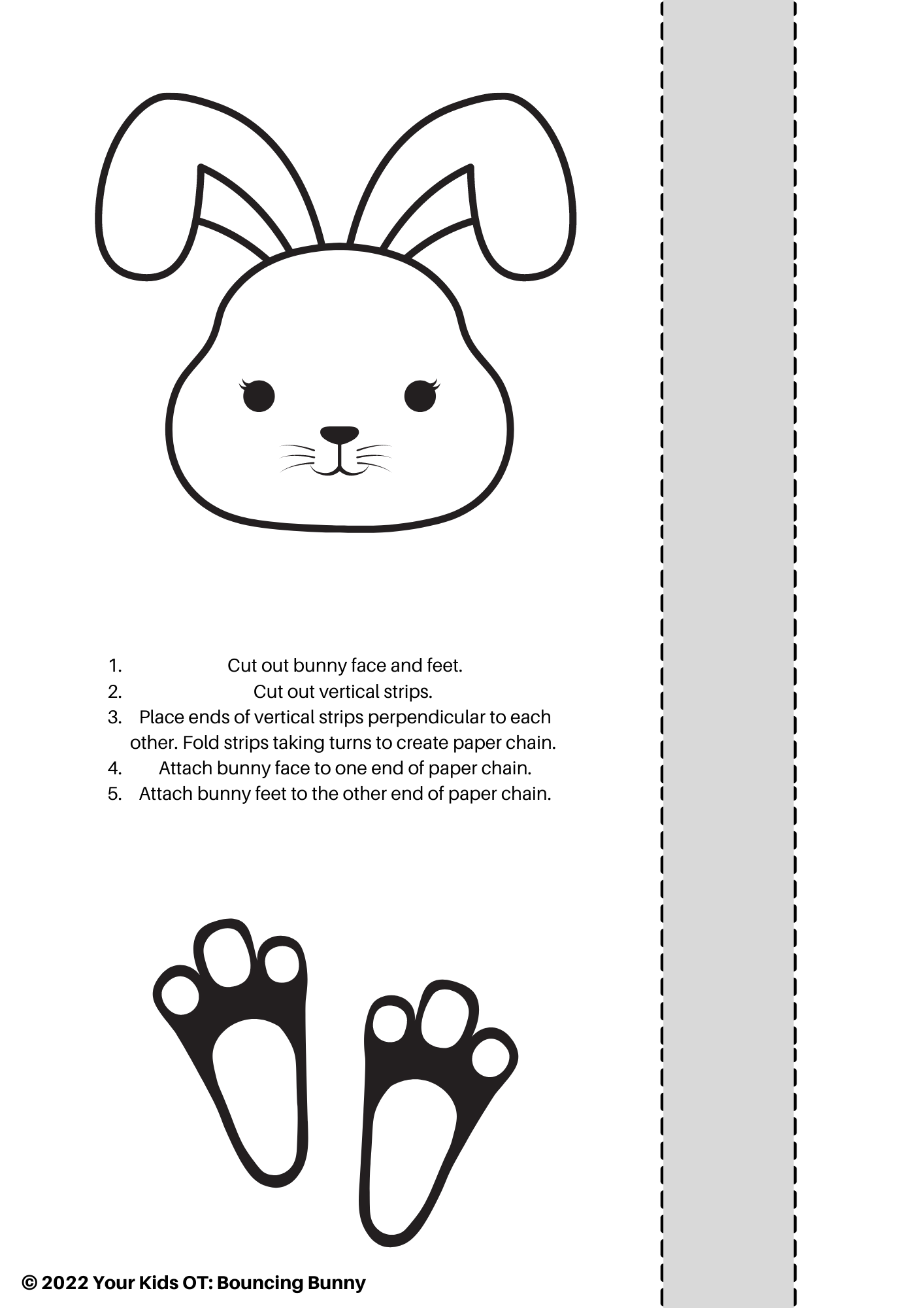 Free Printable Bunny Feet Template