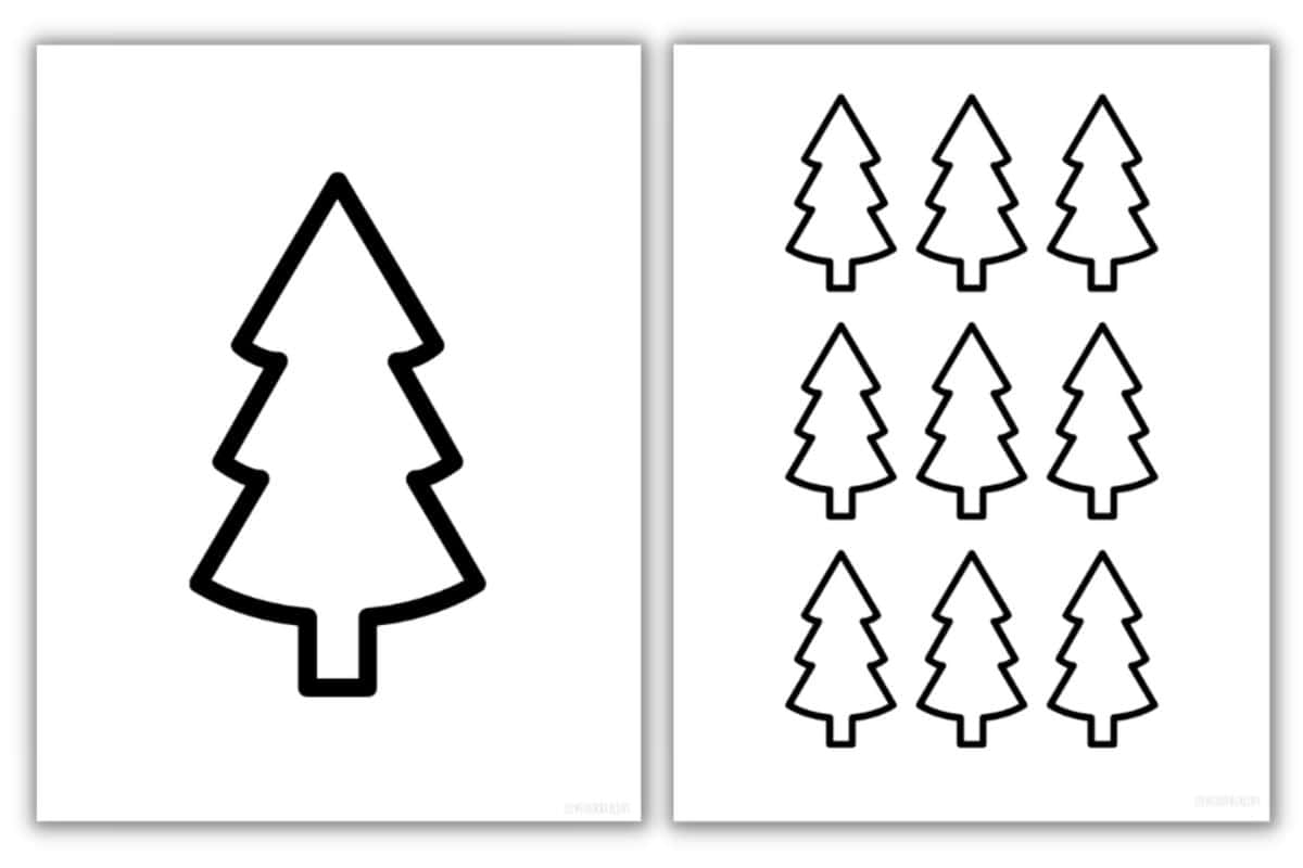 Free Xmas Tree Template Printable