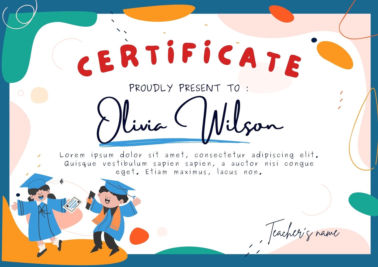 Free Custom Printable School Certificate Templates Canva Worksheets Library