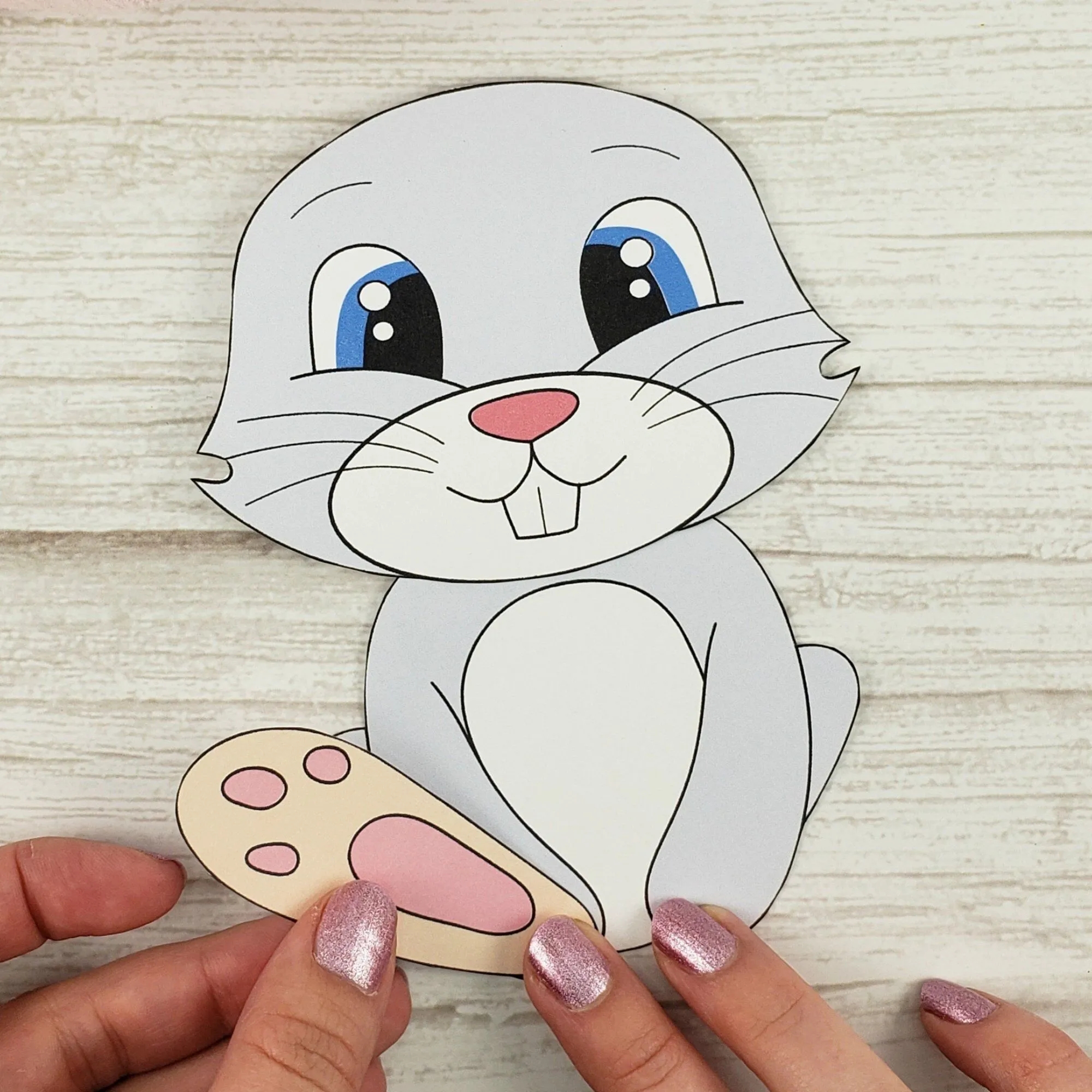 Free Cut And Paste Bunny Rabbit Craft Simple Mom Project