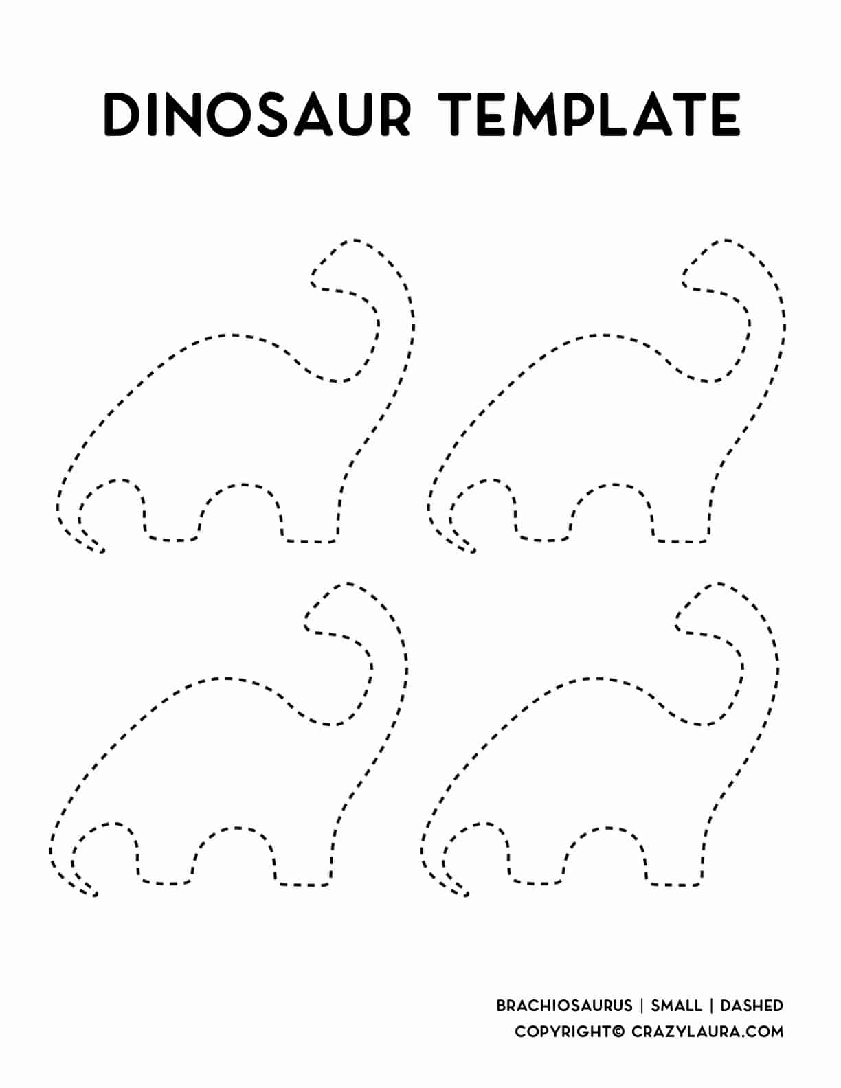 Free Dinosaur Template Printable Stencil For 2025 Crazy Laura