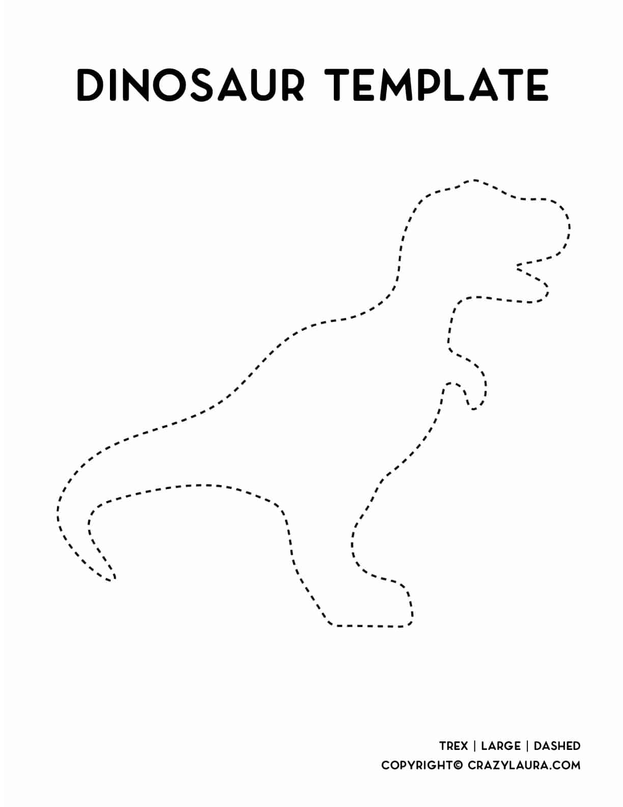 Free Dinosaur Template Printable Stencil For 2025 Crazy Laura
