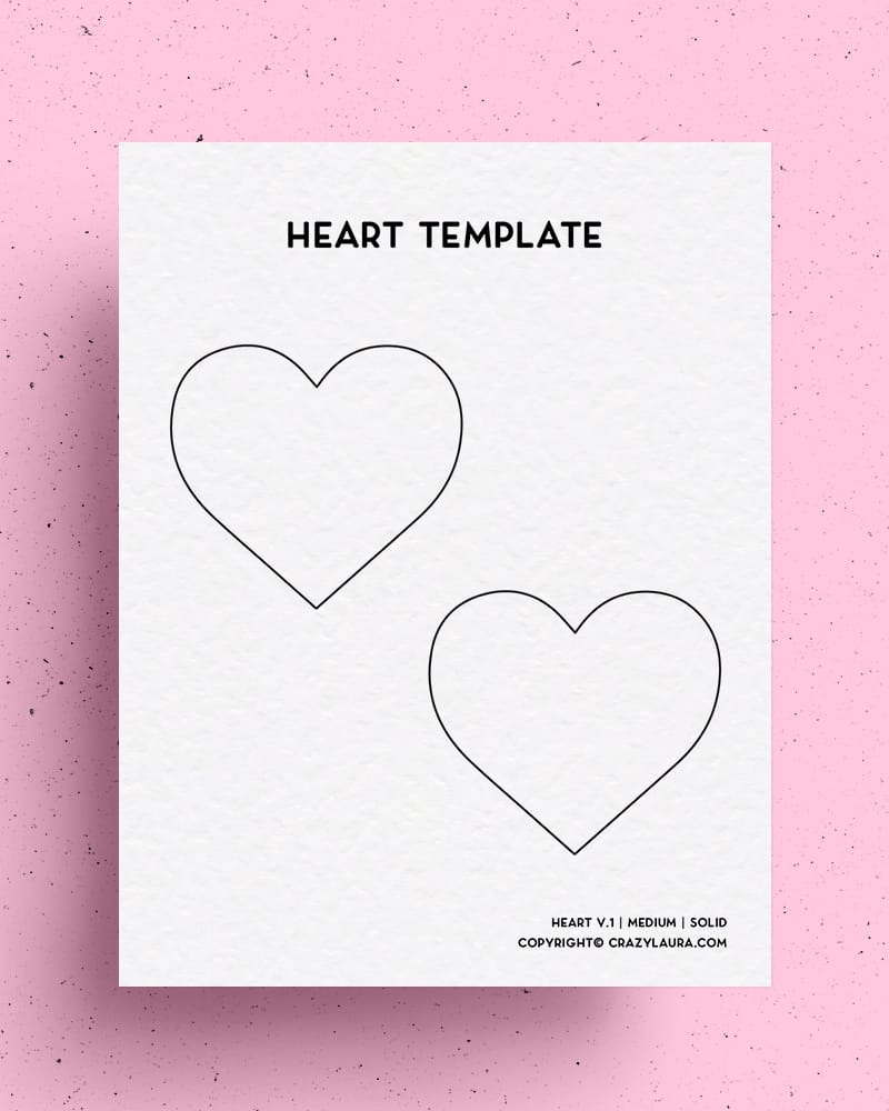 Free Heart Template Cut Out Stencils For