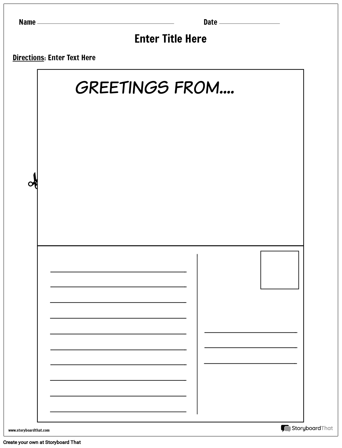 Free Letter Postcard Templates Postcard Maker