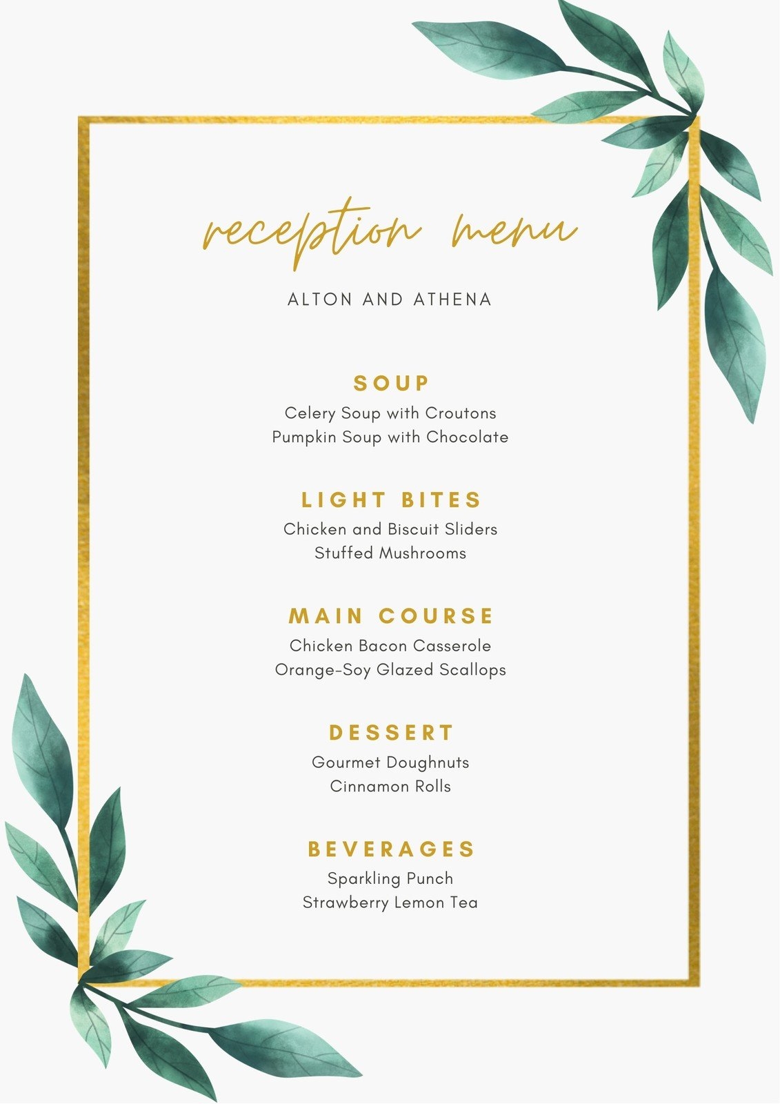 Free Printable And Customizable Fancy Menu Templates Canva