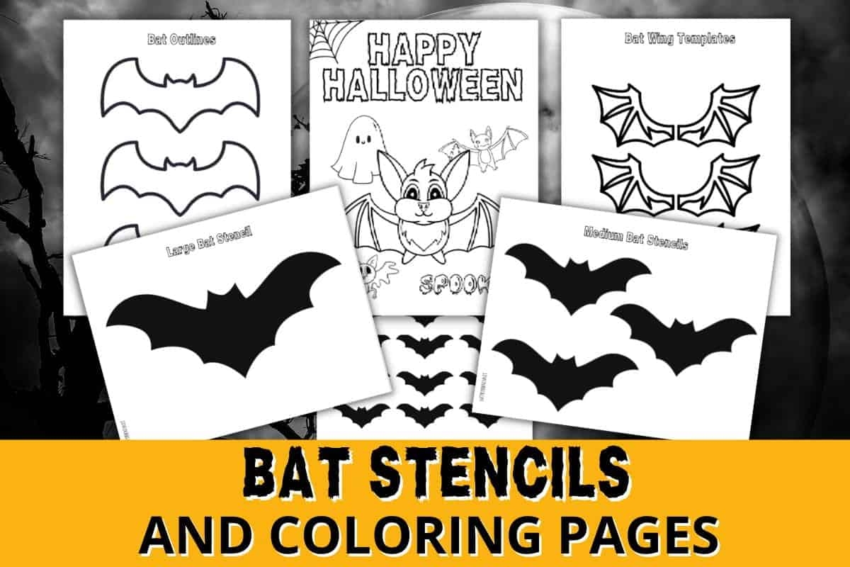 Free Printable Bat Template Stencil For Halloween Crafts Love Our Real Life
