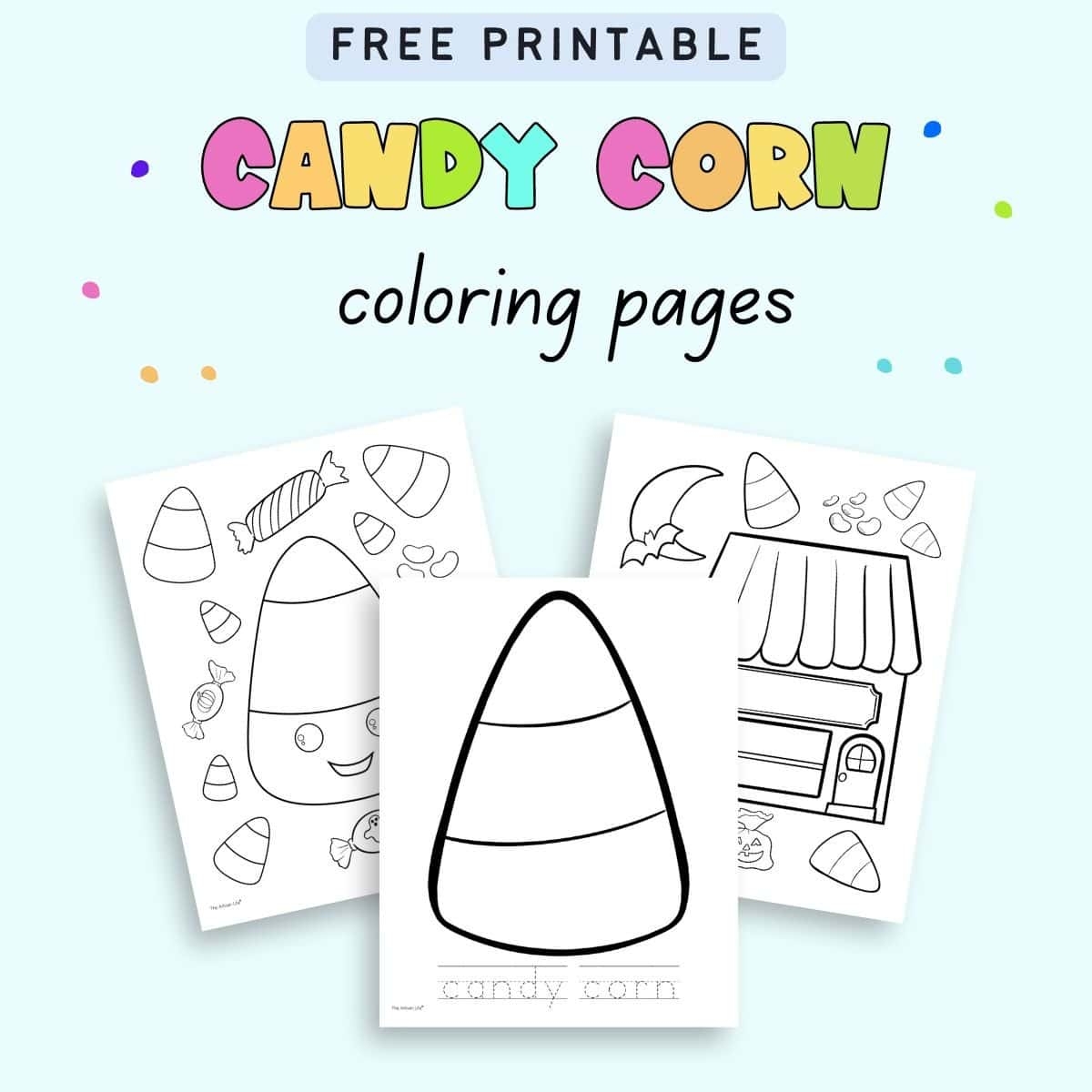 Free Printable Candy Corn Coloring Pages The Artisan Life