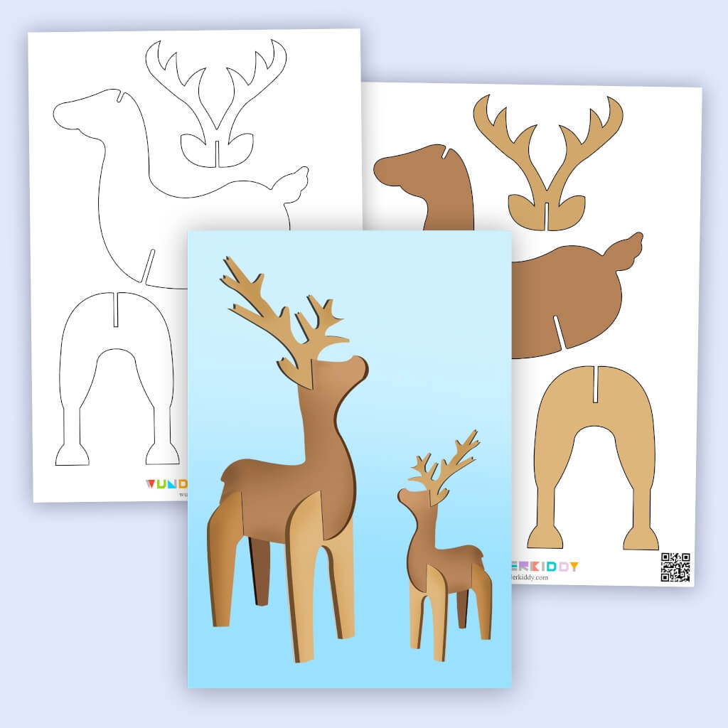 Reindeer Antler Template Printable Free